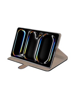Wtech PU Leather Magnetic Closure Flip Case Cover For Apple iPad Pro 11 5G 2024 (5th Generation) 11 Inch Navy Blue  - Image 4
