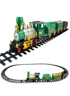 Generic 20-Piece Battery Operated Lighted and Animated Classic Train Set with Sound toy for kid Big Size  - Image 1