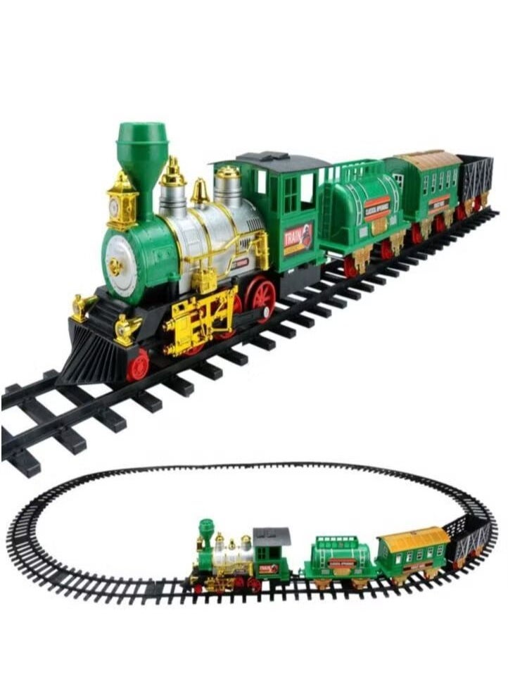 20-Piece Battery Operated Lighted and Animated Classic Train Set with Sound toy for kid Big Size  - Image 1