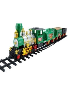 Generic 20-Piece Battery Operated Lighted and Animated Classic Train Set with Sound toy for kid Big Size  - Image 2