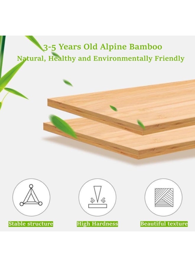 NANAO Foldable Bamboo Shoe Storage Rack with Stand for Entryway, Closet, Bedroom, Hallway, Natural | Functional | Multifunctional (Wood Colour 5 Layers - Image 3