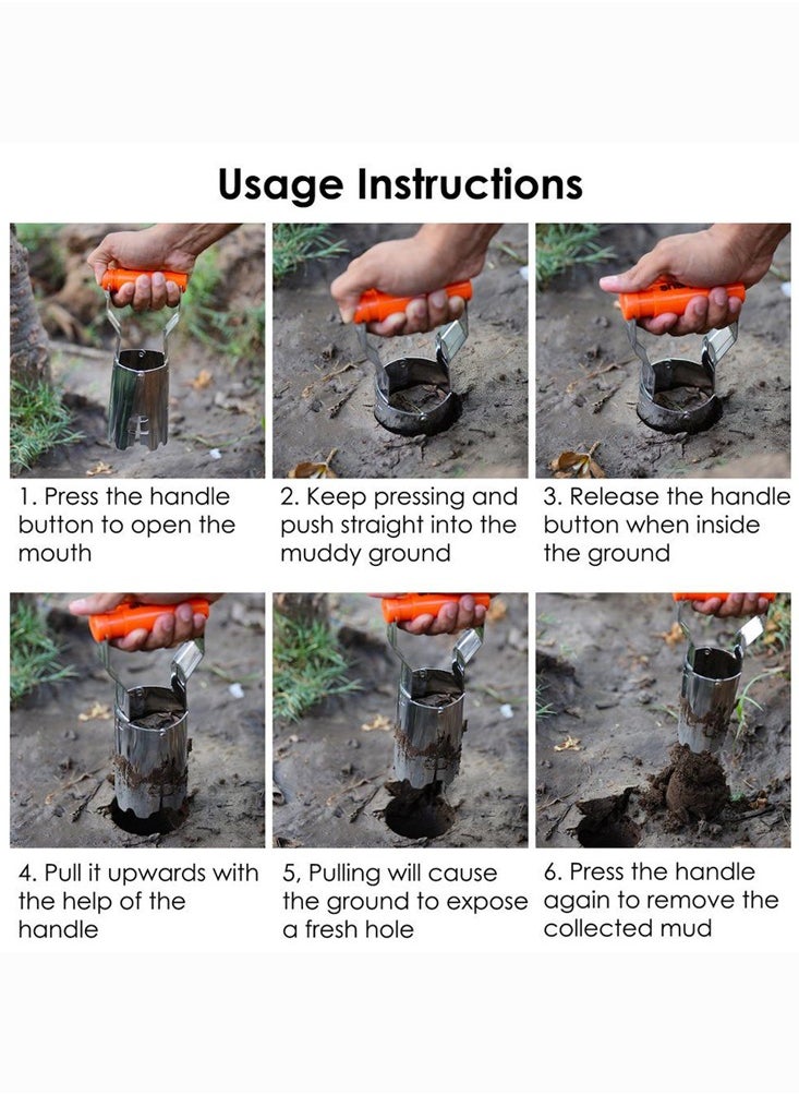 Bulb Planter Tool Handheld Bulb Transplanter Grass Plugger Tool