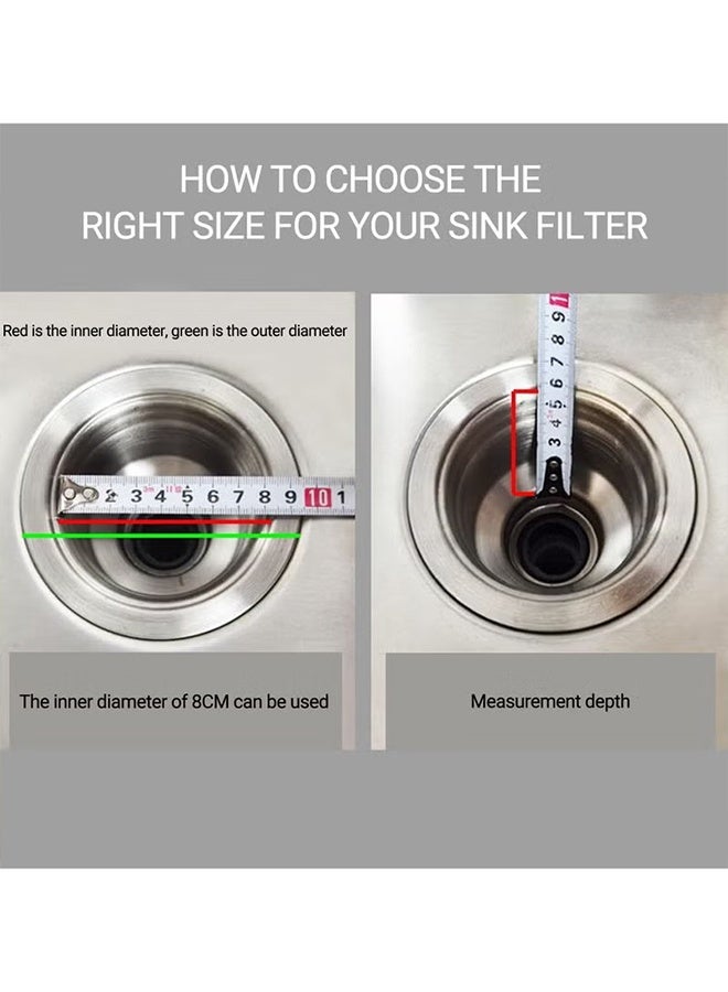 أوشن 2 جهاز كمبيوتر شخصي مصفاة حوض المطبخ ، 304 الفولاذ المقاوم للصدأ مصفاة الصرف المضادة للانسداد - Image 5