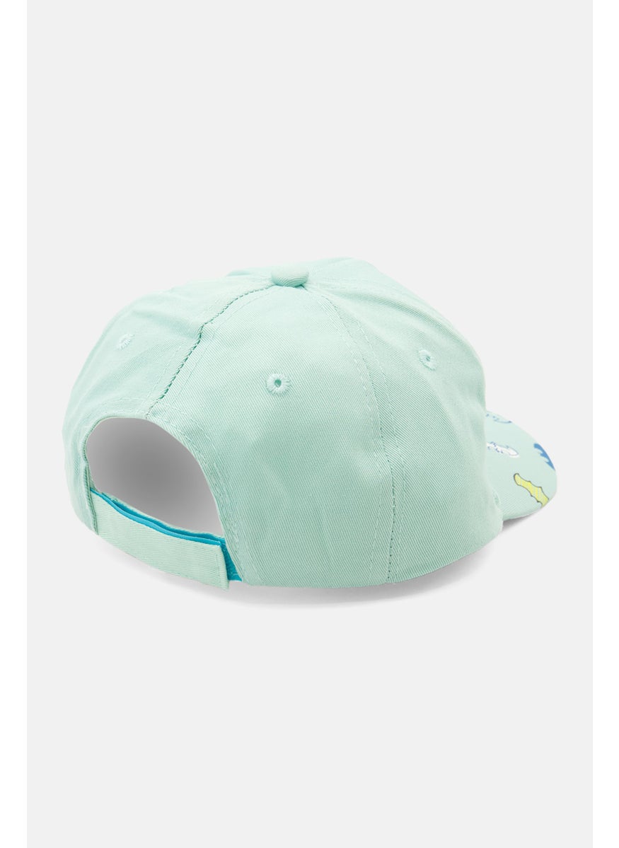 Batman Kids Boy Embroidered Logo Adjustable Cap, Mint Blue  - Image 2
