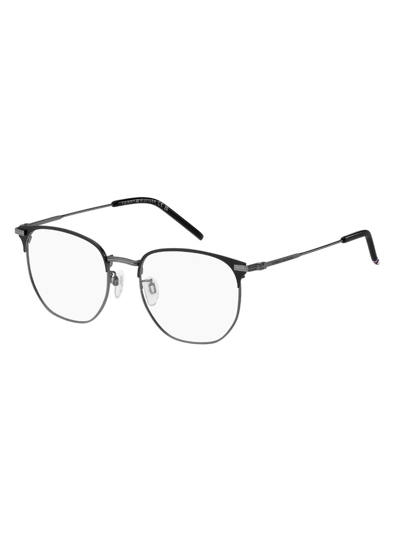 TOMMY HILFIGER نظارة شمسية معدنية للرجال على شكل مستطيل Th 2112/F 48 - مقاس العدسة: 47.6 مم - Mtbk Dkrt  - Image 1