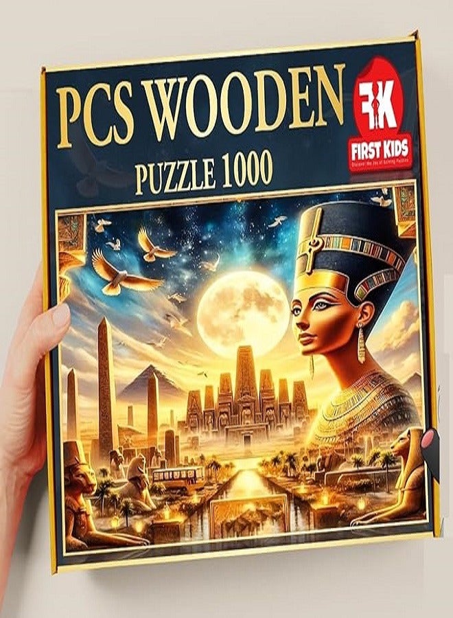 Nefertiti & Ancient Egypt - Wooden Puzzle (1000 Pieces) - Image 1