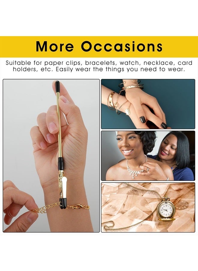 Cobee 3 Pcs Bracelet Clasp Helper Tools, Stainless Steel Portable Jewelry Clasp Helpers Quick Release Fastening and Hooking Equipment for Necklace, Watch Band, Ties, Zippers, Keychain, Closures - Image 3