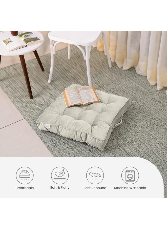 MY ARMOR Floor Cushions 50x50x10 Cm, Chair Cushions for Sitting | Seat Cushion for Yoga, Pooja, Meditation, Square Cushion for Office/Home Chair, Living Room | 100% Velvet - Cream - pzsku/ZFD60B03D0AB49B1BCA85Z/45/_/1738306487/a6b0fa04-4762-49c4-afb9-23785c27e5c1