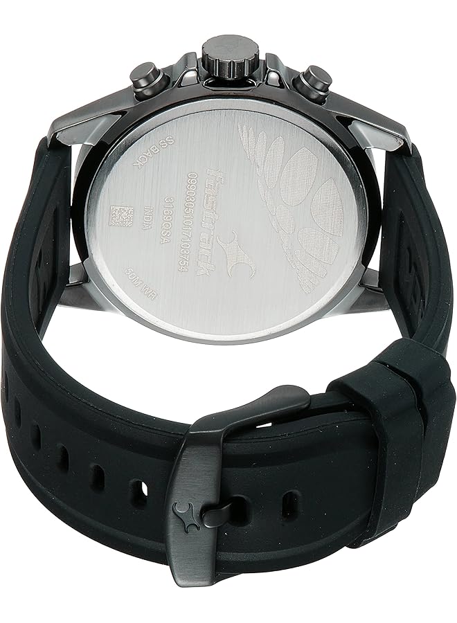 فاستراك ساعة لوب هولز متعددة الوظائف بمينا أسود للرجال - Image 2