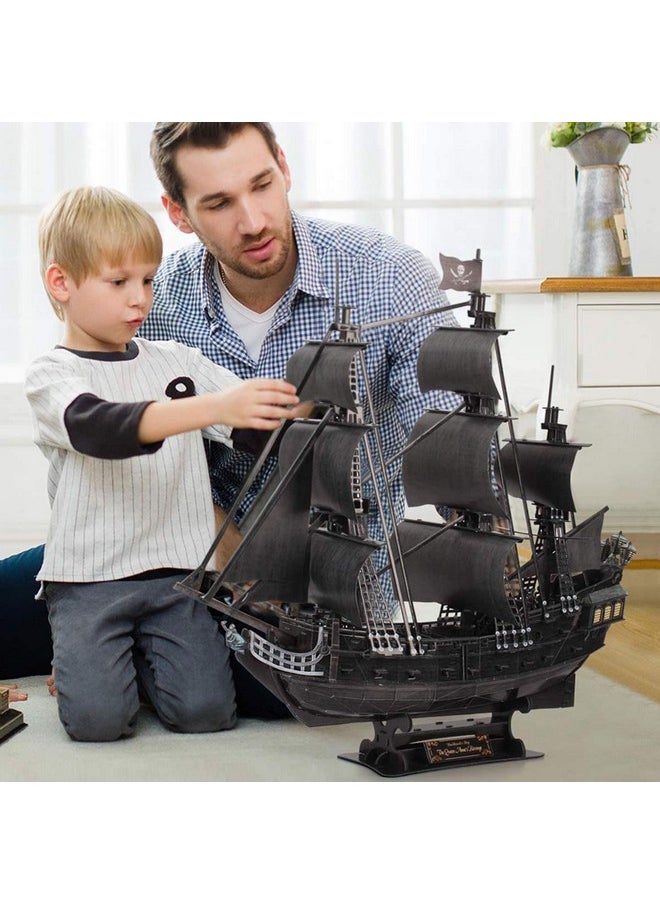 CubicFun - 3D Puzzles For Adults Home Decor Pirate Ship Gifts For Men Women Model Kits Brain Teaser Puzzles For Adults Teacher Gifts,Queen Anne'S Revenge 340 Pcs - Image 1