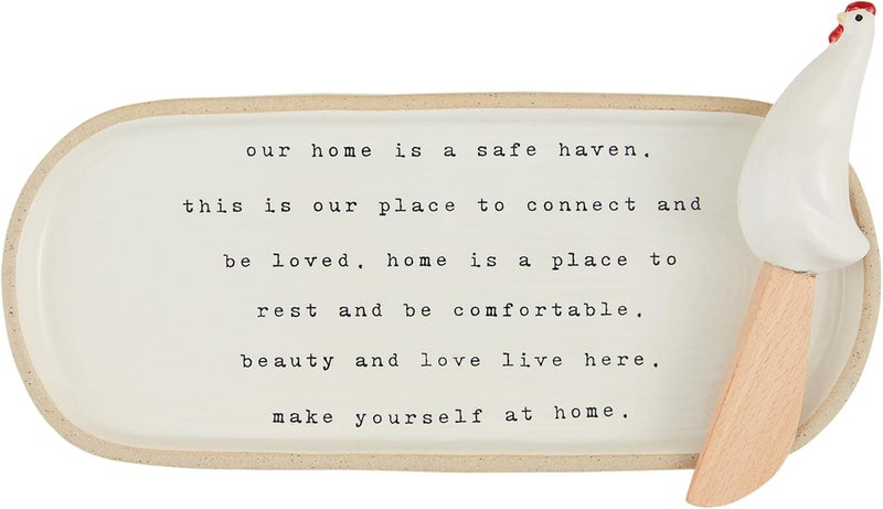 mud pie مجموعة أطباق منزلنا الكل في واحد 4 × 9 مع ملعقة 5 12