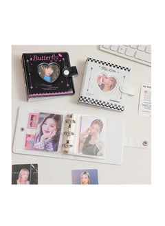 SYOSI Photocard Binder 30 Sheets 60 Pockets Mini Portable Photo Album in Loose Leaf Refillable 3-Rings Transparent Photocard Binder Cover Kpop Photocard Holder Book for Picture Cards Storage  - Image 4