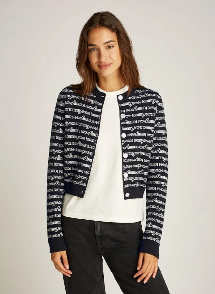 تومي جينز Striped Knitted Cardigan