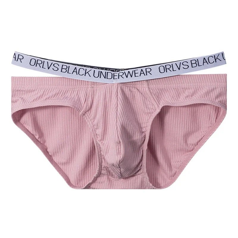 ORLVS Sexy Hip-Lifting V-Shaped Double-Waistband Cotton Breathable Sports Underwear