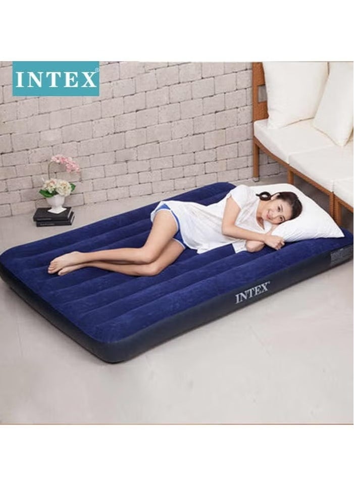 INTEX 4755 Corduroy Flocked Airbed – Inflatable Mattress for Comfort & Durability, Classic Downy Design, Double King Size Air Bed for Home & Travel – Easy Setup, Soft Flocked Surface, Ideal for Guests & Family Use  - Image 2