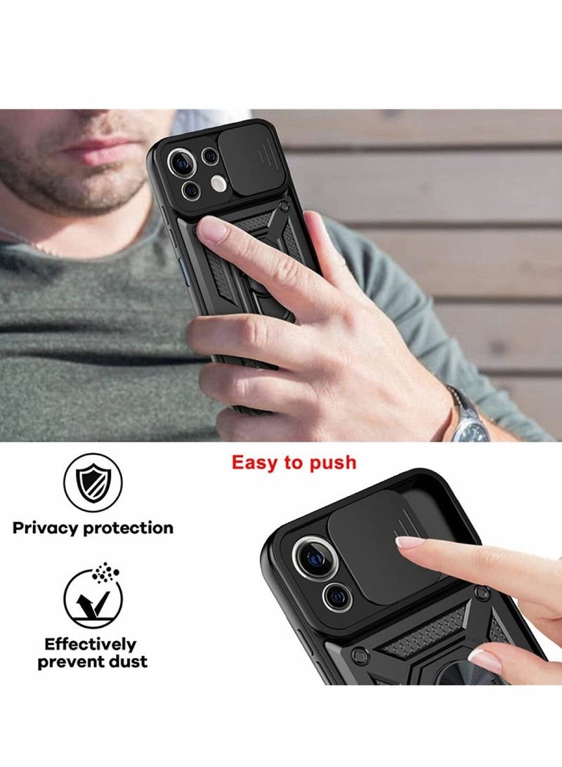 Excefore Built-in 360° Rotate Ring Stand Magnetic Cover Case for iPhone Pro 13 Pro Max - Image 4