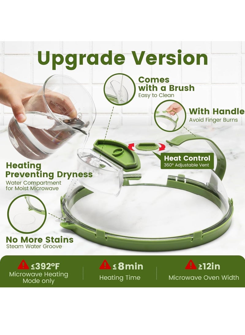 Microwave Plate Cover 25cm 10 inches Food Cover for Microwave Oven with Steam Vents and Water Storage Box Microwave Food Cover Microwave Cover for Food BPA Free - Image 2