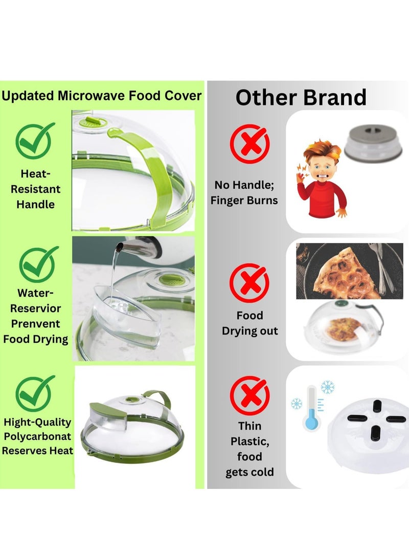 Microwave Plate Cover 25cm 10 inches Food Cover for Microwave Oven with Steam Vents and Water Storage Box Microwave Food Cover Microwave Cover for Food BPA Free - Image 5