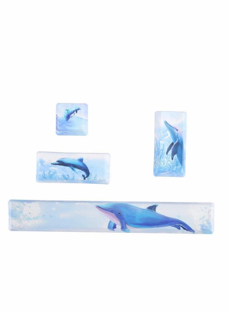 Captaintech Keycap, game mechanical keyboard space keycap general computer keyboard cap landscape painting PBT4 key space 6.25U ESC - Image 1