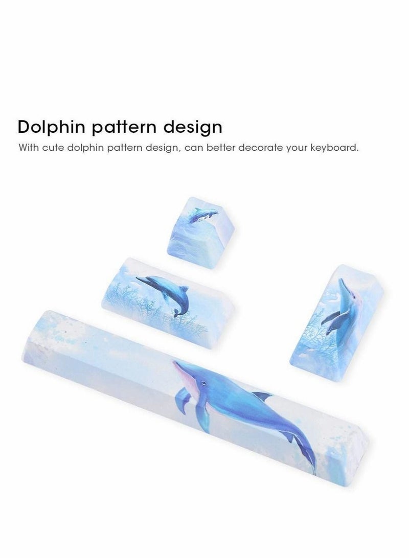 Captaintech Keycap, game mechanical keyboard space keycap general computer keyboard cap landscape painting PBT4 key space 6.25U ESC - Image 5