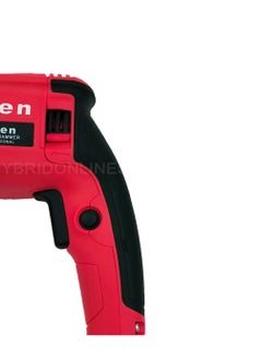 Keen Hammer Drill with 9 pcs accessories for Wall, Steel, Aluminum works, 950W / 220-240V / 50-60Hz / 1600rpm - min / 28 mm - Red Color: OS-103 950 WATT / 28mm Rotary  - Image 3
