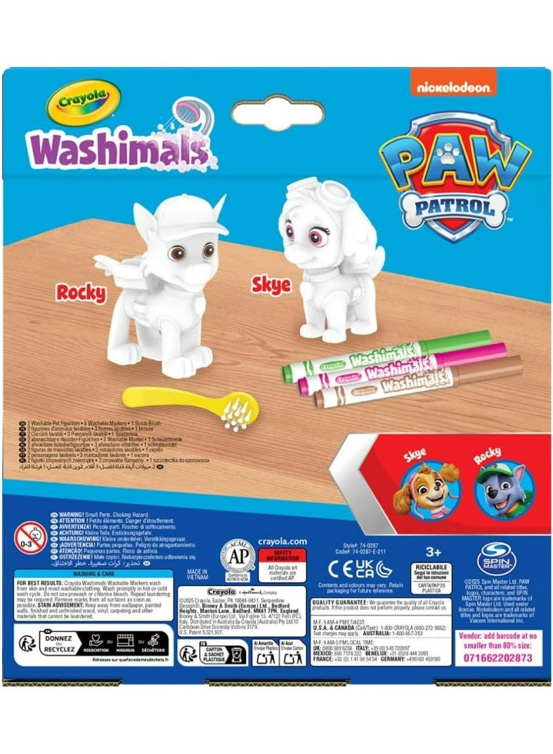 CRAYOLA - Washimals Paw Patrol Activity Set with 2 Puppies, 3 Washable Felt Tip Pens and Brush, Game and Gift for Children, from 3 Years - Image 5
