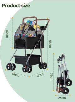 Pet Stroller 3 in 1 Folding Dog Cat Jogger Stroller for Medium Small Dogs Cats Lightweight Travel Stroller with Cup Holder Cat Pram Pushchair Buggy Travel Carrier Pets Strolling Cart Trolley - pzsku/ZFD61113FB6A497F9BB53Z/45/_/1731058295/b71a7c02-d8b8-4787-a847-14c2aedad59f