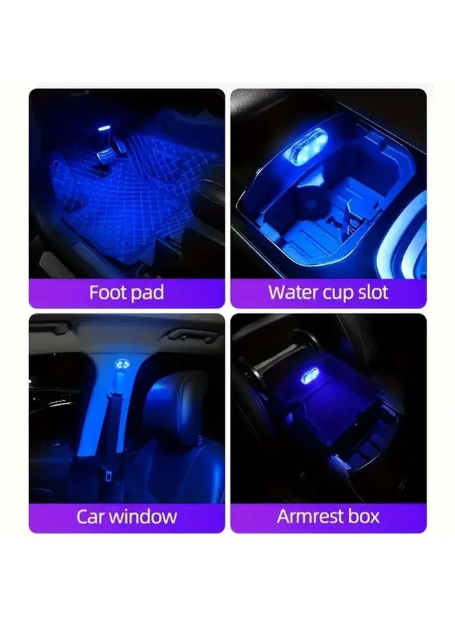 Blue Touch Motion Sensor LED Lamp 2 Pack Rechargeable Shelf Lighting Modern Design - Image 3