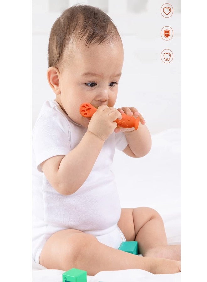 GUCHIGU Silicone Baby Spoons for Baby Led Weaning 2-Pack, First Stage Baby Feeding Spoon Set Gum Friendly BPA Lead Phthalate and Plastic Free, Great Gift Spoon Set with Case (Blue, Pack of 2) - Image 2