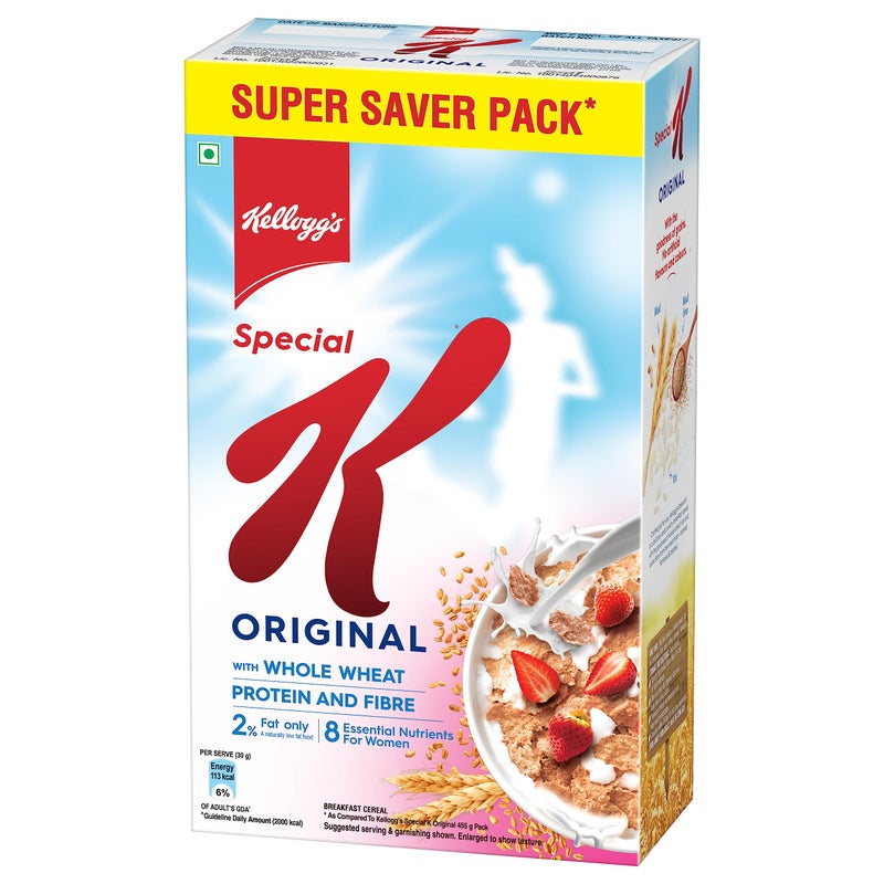 Kellogg's Original Special K | Only 2% Fat | Sub 300 Calorie Breakfast Cereals | Whole Wheat Flakes| Source of Protein & Fibre | 900/935g - Image 1
