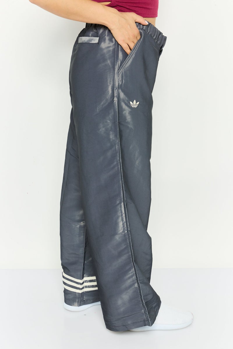adidas Originals Women Loose Fit Wide Leg Outdoors Pants, Grey - Image 2