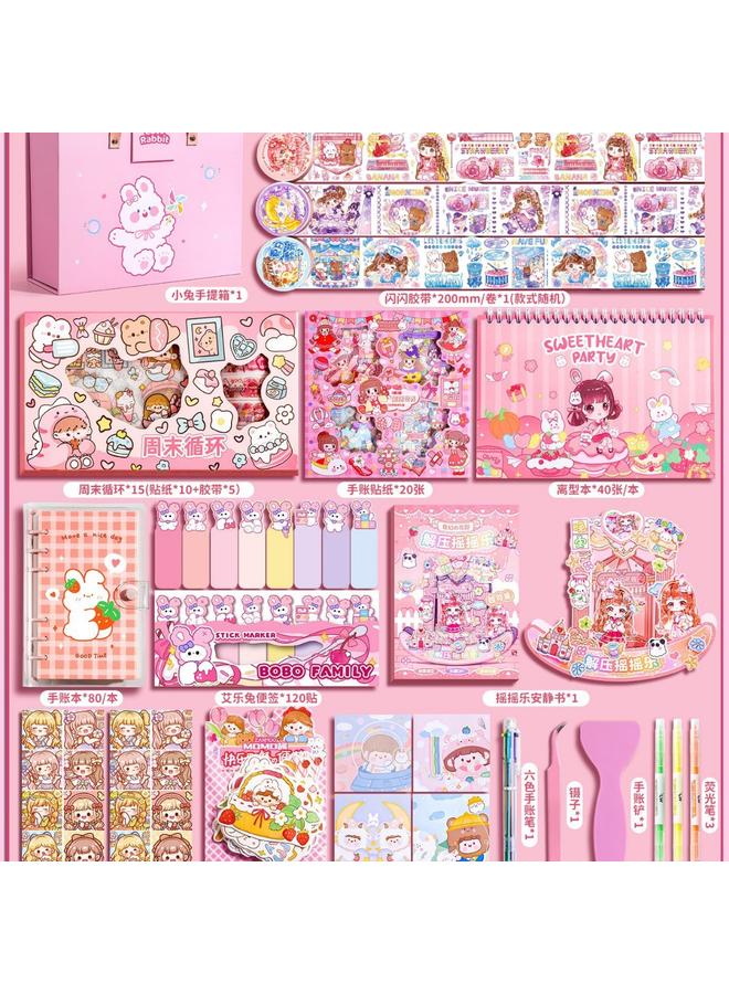 Bluejw 2024 Hand Account Holding Bucket New Cute Hand Account Suit Gift Box Hand Account Book Girl's Toy Children's Day Gift  - Image 1