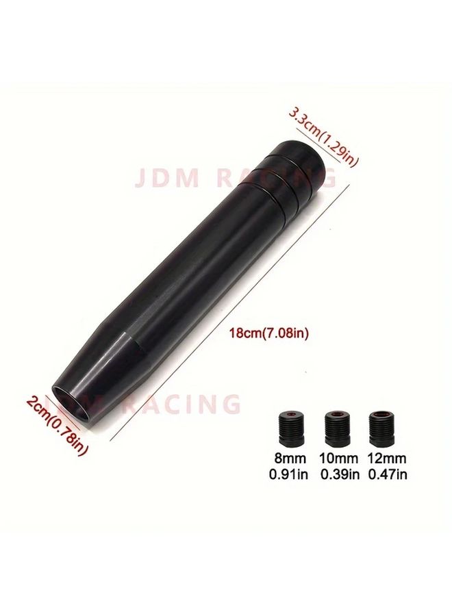 7 09 Inch Purple Aluminum Gear Shift Knob Easy Install With 3 Adapters For Manual Cars - Image 2