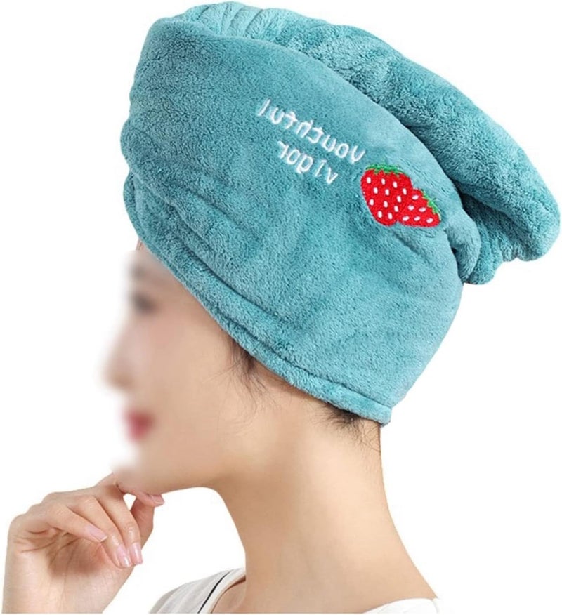 Prostuff.in® 1 Pcs Rapid Drying Hair Towel, Microfiber Quick Dry Hair Towel Wrap, Premium Soft Dry Hair Towel with Embroidery No Frizz Hair Wrap Towels for Women Wet Hair, Curly, Longer, Thicker Hair - Image 1