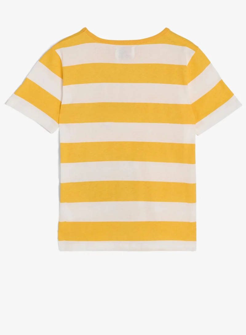 Pinata  Dinasour Print  Stripe Tshirt and Shorts Set for Men | Best Price UAE