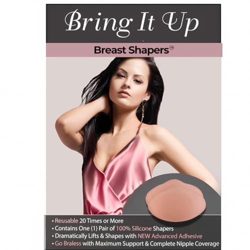 Bring It Up Womens Breast Shapers/Sticky Bra, Nude C/D - Image 4