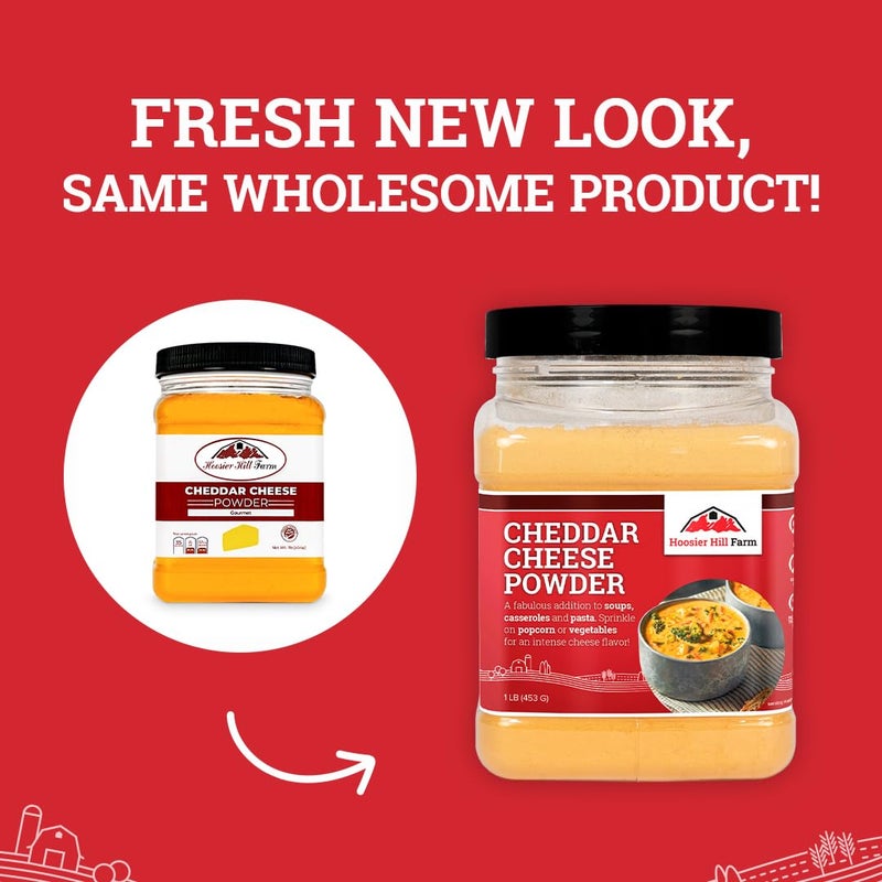 Hoosier Hill Farm Cheddar Cheese Powder, 1LB (Pack of 1) - Image 2