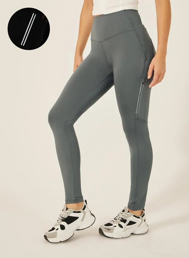 Styli Active High Rise Zipped Pockets Leggings