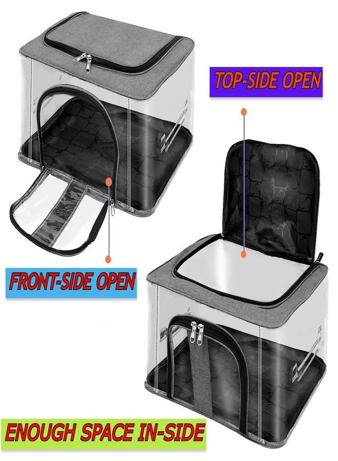 Kresal Non Woven Fabric Saree Cover/Clothes Organiser for Wardrobe Set with Transparent Window, Extra Large (Pack of 1) - Image 3