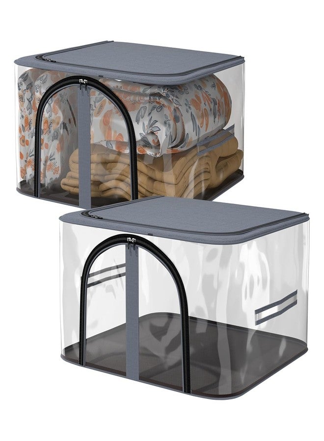 Kresal Non Woven Fabric Saree Cover/Clothes Organiser for Wardrobe Set with Transparent Window, Extra Large (Pack of 1) - Image 1