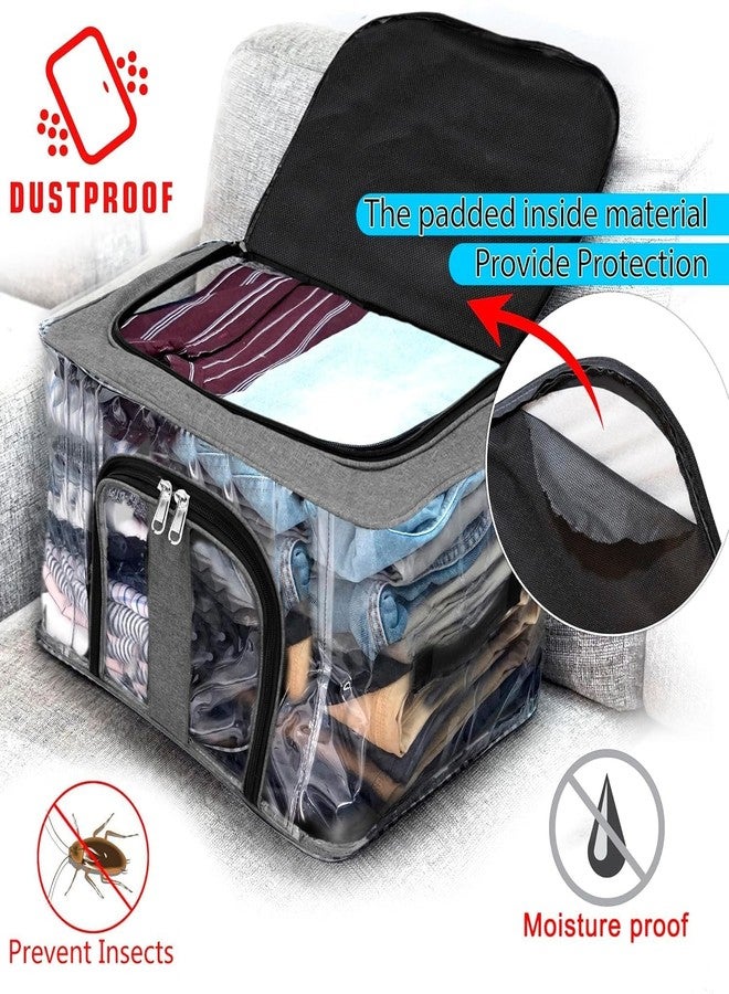 Kresal Non Woven Fabric Saree Cover/Clothes Organiser for Wardrobe Set with Transparent Window, Extra Large (Pack of 1) - Image 4