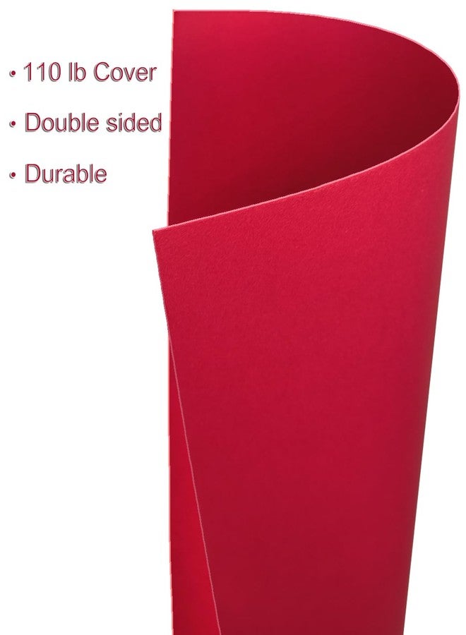 COLOANDUS 110lb Red Cardstock 8.5x11, 50 Sheets Heavyweight White Card Stock 300 GSM Thick Paper for Arts and Craft, Drawing, DIY Projects - Image 3