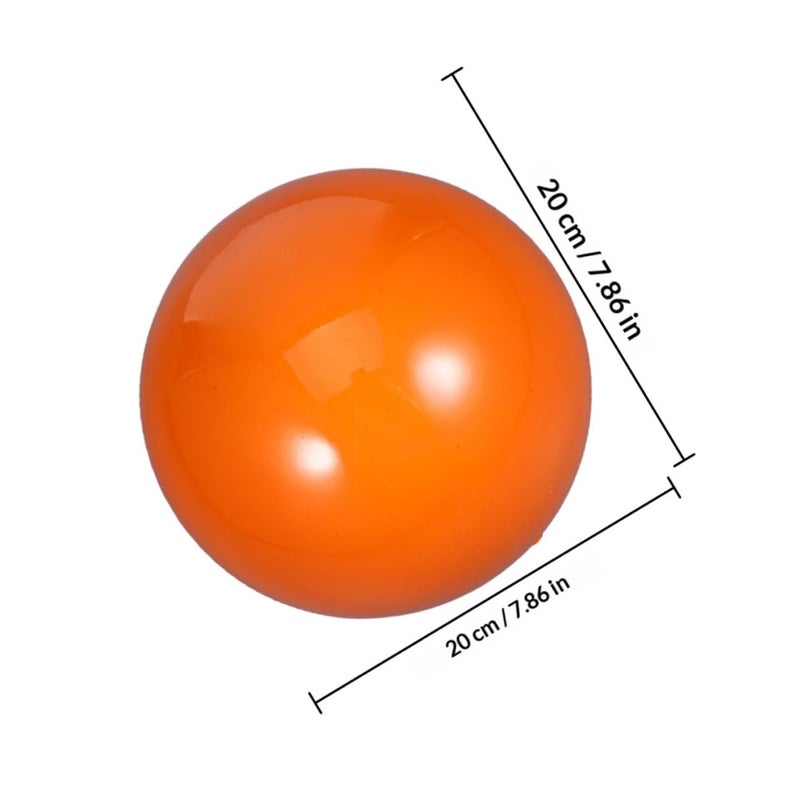 Polished Stainless Steel Gazing Ball 200mm Orange Reflective Garden Mirror Sphere Outdoor Lawn Decoration - Image 3