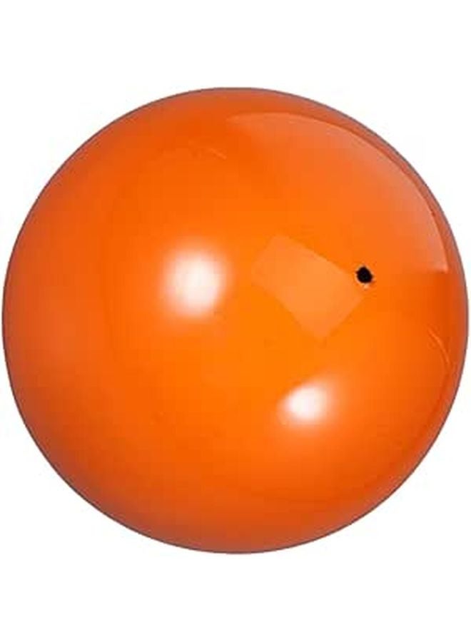 Polished Stainless Steel Gazing Ball 200mm Orange Reflective Garden Mirror Sphere Outdoor Lawn Decoration - Image 1