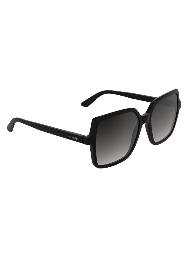 CALVIN KLEIN نظارات شمسية كاملة الإطار من كالفن كلاين CK25537S 5617 (001) باللون الأسود - Image 3