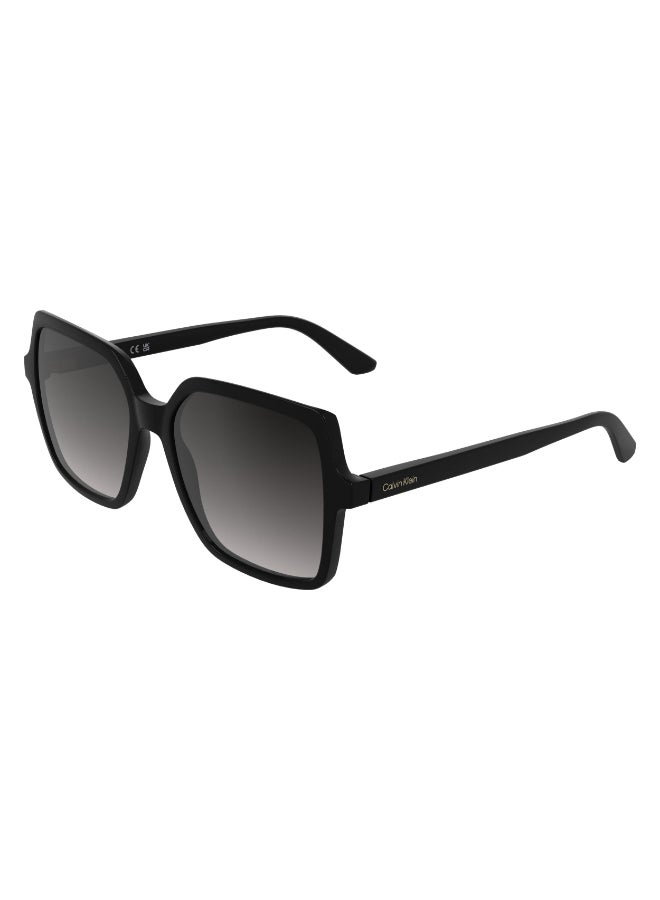 CALVIN KLEIN نظارات شمسية كاملة الإطار من كالفن كلاين CK25537S 5617 (001) باللون الأسود - Image 2