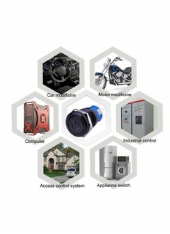 Y&D Push Switch Waterproof Marine Speakers 19mm Latching Button Black with LED Electroplated Metal Full Range Audio Motorcycle Stereo System  - Image 5