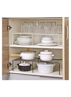 MahMir Expandable Storage Rack, Spice Racks Set of  Kitchen Countertop Organizer Shelf, Cabinet Shelf Organizers Storage Rack Space Riser, Pantry Cupboard Shelf Home Organization and Storage  - Image 2