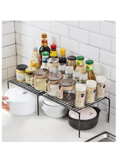 MahMir Expandable Storage Rack, Spice Racks Set of  Kitchen Countertop Organizer Shelf, Cabinet Shelf Organizers Storage Rack Space Riser, Pantry Cupboard Shelf Home Organization and Storage  - Image 3