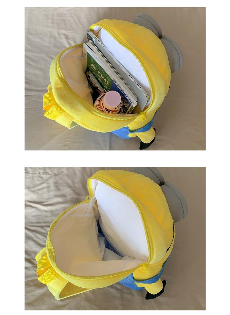 General Minions Children's Plush Backpack Kindergarten Backpack Plush Shoulder Bag Gift For Kids  - Image 4